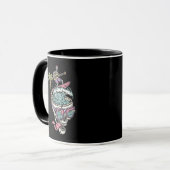 Tasse de guitariste squelette de surf rétro (Devant gauche)