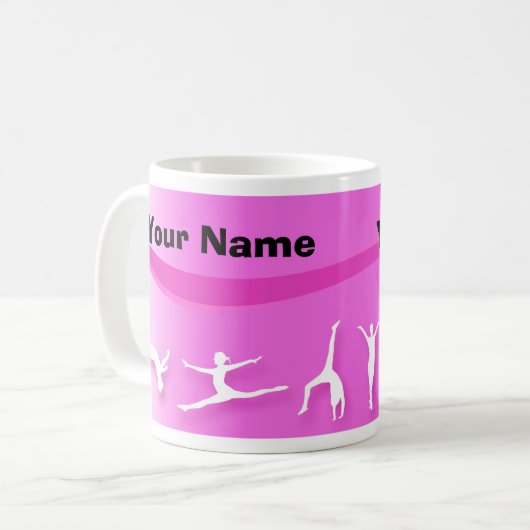 Tasse de gymnastique - ajoutez un nom ! (Devant gauche)