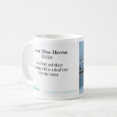 Tasse de Haiku de héron de grand bleu (Devant gauche)