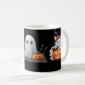 Tasse de Halloween Citrouille Fantôme Chat Sorcièr (Devant droit)