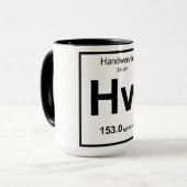 Tasse de Handwavium - noire et blanche (Devant gauche)