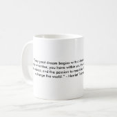 Tasse de Harriet Tubman avec la citation "rêveuse" (Devant gauche)