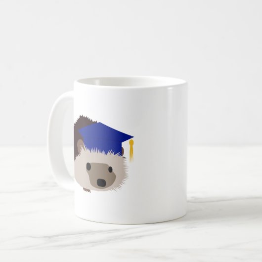 Tasse de hérisson d'obtention du diplôme - bleu (Devant gauche)