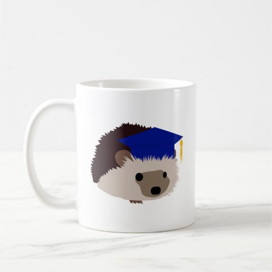 Tasse de hérisson d'obtention du diplôme - bleu (Gauche)