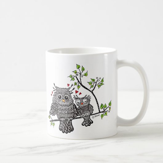 Tasse de hibou - 3 hiboux dans un ! (Droite)