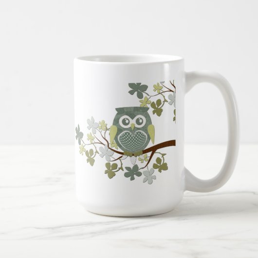 Tasse de hibou d'arbre de polka (Droite)