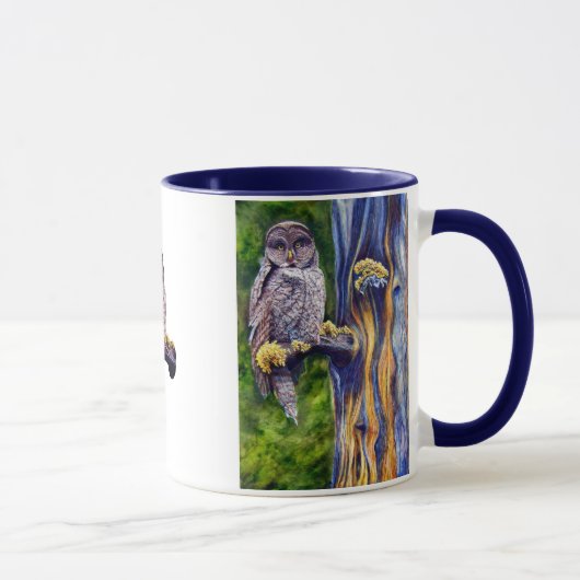 Tasse de hibou de grand gris (Droite)