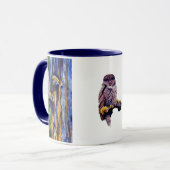 Tasse de hibou de grand gris (Devant gauche)