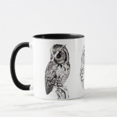 Tasse de hiboux en encre (Gauche)