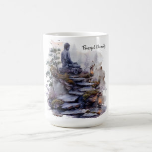 Tasse de jardin Bouddha aquarelle Moments Paisible