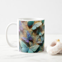 Tasse de jardin de papillon iridescent