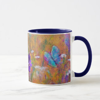 TASSE "de jardin d'iris et de papillon" florale