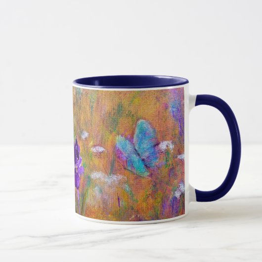 TASSE "de jardin d'iris et de papillon" florale (Droite)