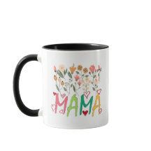 Tasse de jardin floral Mama
