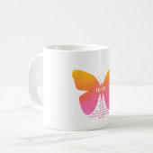 Tasse de Jérémie 29 de papillon d'espoir (Devant gauche)