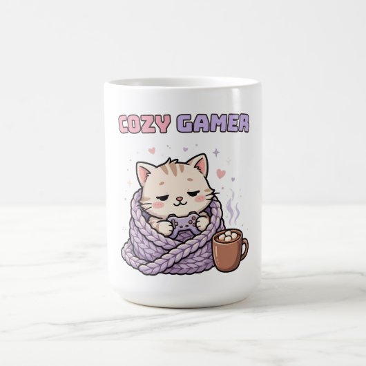 Tasse de jeu confortable – Chat de jeu mignon et d (Centre)