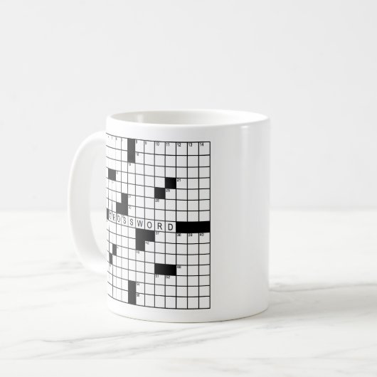 Tasse de jeu de mots croisé (Devant gauche)