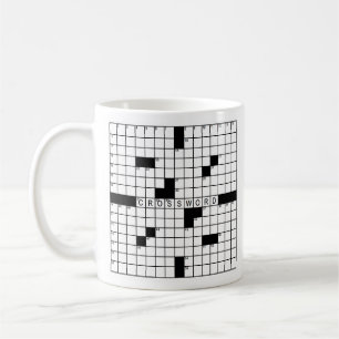 Tasse de jeu de mots croisé