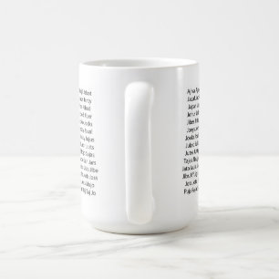 Tasse de jeu de mots - liste de mots de J NOUVELLE