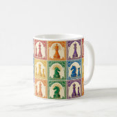 Tasse de jeu d'échecs Arc-en-ciel Art Déco (Devant droit)