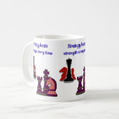 Tasse de jeu d'échecs Stratégie plutôt que Force (Devant gauche)