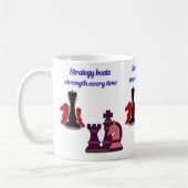 Tasse de jeu d'échecs Stratégie plutôt que Force (Gauche)