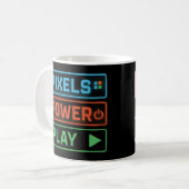 Tasse de jeu – Pixels Power Play Tasse à café néon (Devant gauche)