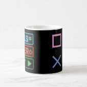 Tasse de jeu – Pixels Power Play Tasse à café néon (Centre)