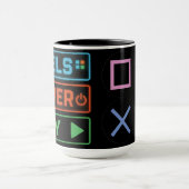 Tasse de jeu – Pixels Power Play Tasse à café néon (Centre)