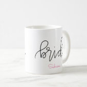 Tasse de jeune mariée - conception de lettrage (Devant droit)