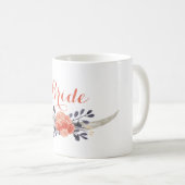 Tasse de jeune mariée de Boho d'aquarelle (Devant droit)