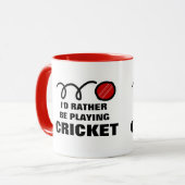 Tasse de joueur de cricket avec la citation drôle (Devant gauche)