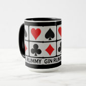 Tasse de joueur de rami - choisissez le style et (Devant gauche)