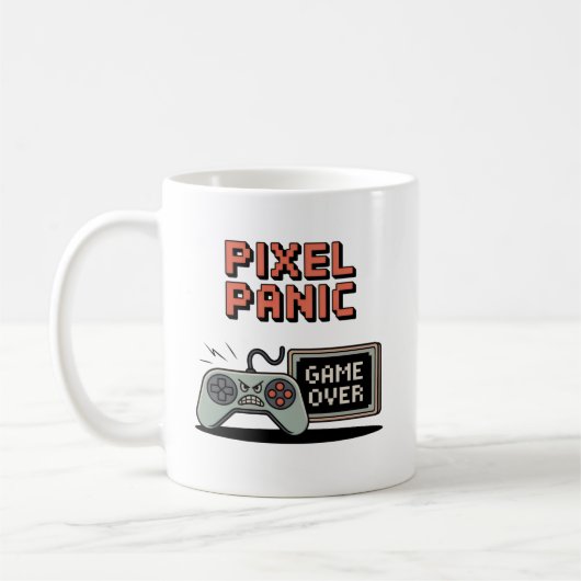 Tasse de joueur Pixel Panic – Cadeau de jeu vidéo  (Gauche)