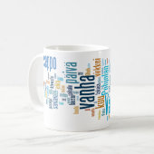 Tasse de Kaleva Wordcloud (Devant gauche)