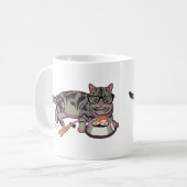 Tasse de Kitty de hippie (sans texte) (Devant gauche)