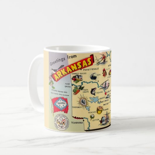 Tasse de la carte de l'Arkansas (Devant gauche)