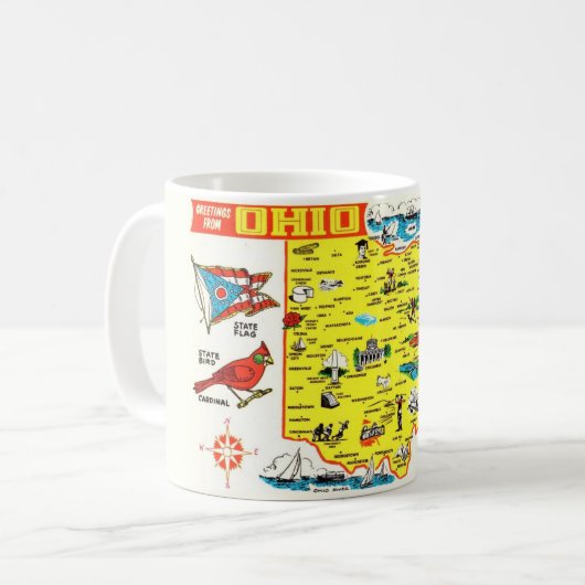 Tasse de la carte de l'Ohio (Devant gauche)