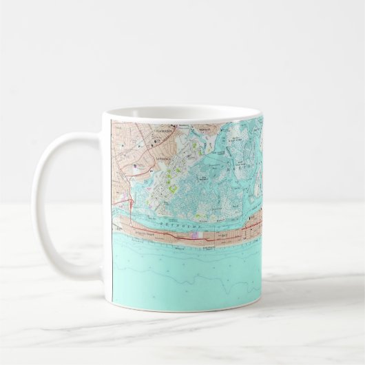 Tasse de la carte de Long Beach, NY (Gauche)