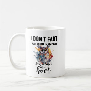 Tasse de la chouette qui murmure des pets drôles -