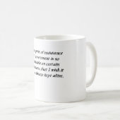 Tasse de la citation 21 de Thomas Jefferson (Devant droit)