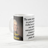 Tasse de la citation 23 de Thomas Jefferson (Devant gauche)