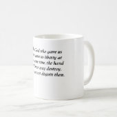 Tasse de la citation 24 de Thomas Jefferson (Devant droit)