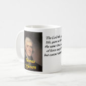 Tasse de la citation 24 de Thomas Jefferson (Devant gauche)