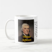 Tasse de la citation 2 de Thomas Jefferson (Gauche)