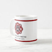 Tasse de la Croix de Malte Rouge Pompiers (Devant gauche)