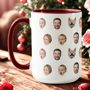 Tasse de la famille avec photo de visage personnal