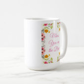 Tasse de la fête des mères à fleurs recto-verso (Devant droit)