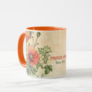 Tasse de la fête des Mères Texte "MAMAN" "Depuis 1