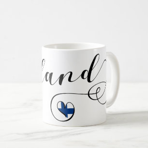 Tasse de la Finlande de coeur, Finn, finlandais
